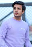 MENS SWEAT SHIRT PURPLE WITH SPACEDOUT LOGO