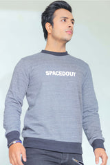 MENS SWEAT SHIRT  GREY WITH SPACEDOUT LOGO