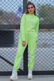 CROP GREEN COLOUR CO-ORD SET