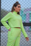 CROP GREEN COLOUR CO-ORD SET