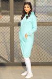 ZINC COLOUR LONG HOODIE