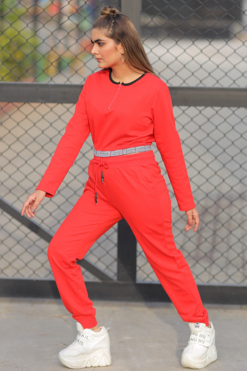 RED CROP CO-ORD SET