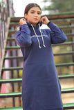 NAVY BLUE LONG HOODIE