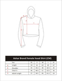 LADIES HOOD WHITE WITH FRONT PRINTING