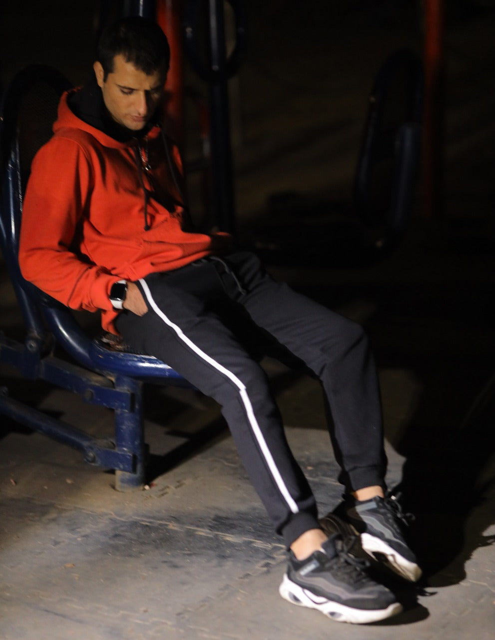 MEN'S TROUSER BLACK  SPACEOUT EMB