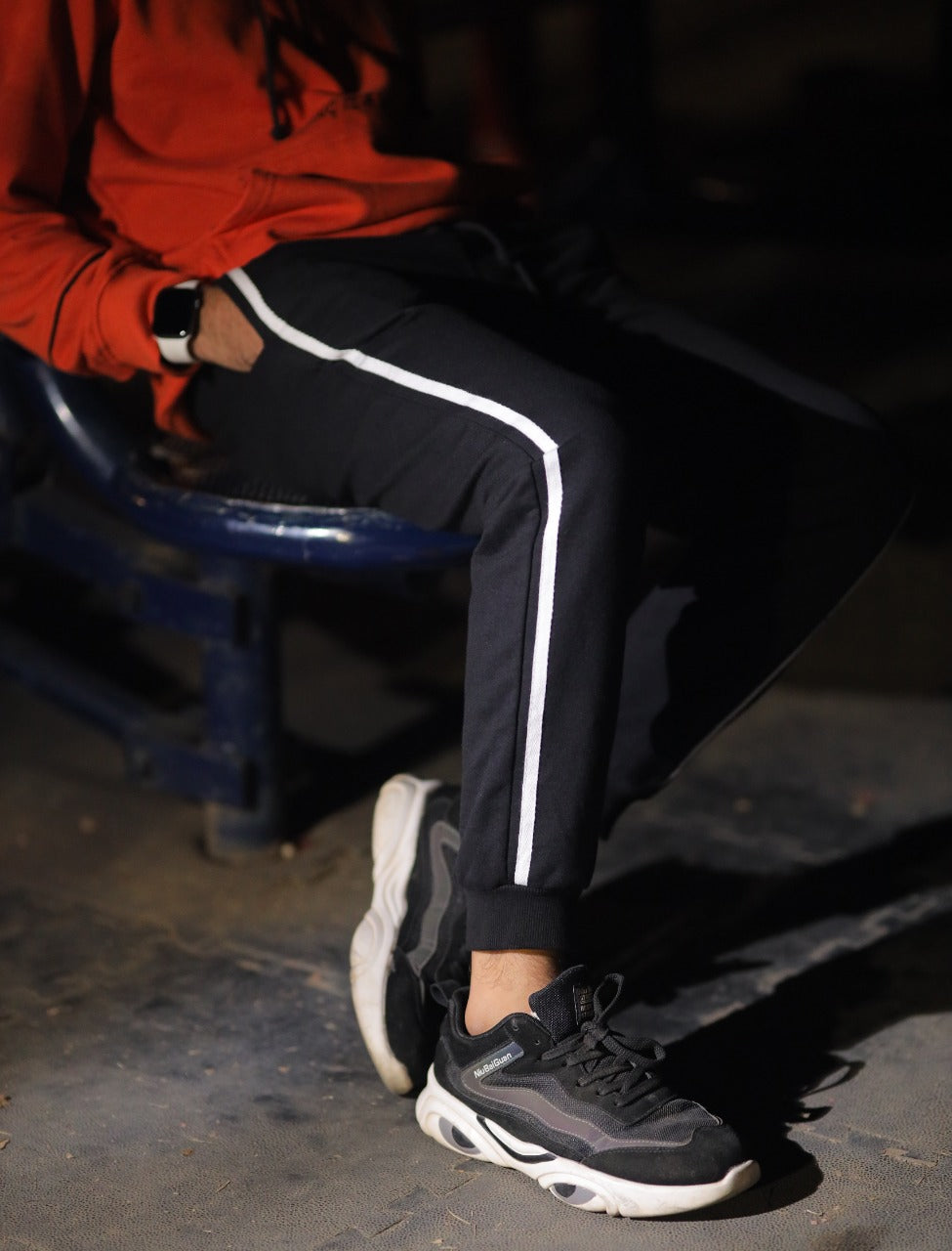 MEN'S TROUSER BLACK  SPACEOUT EMB