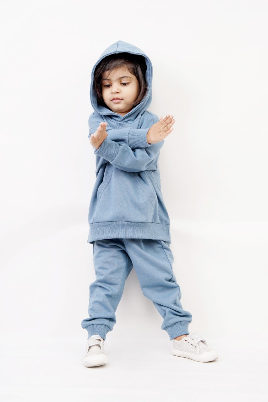 KIDS STEAL BLUE JOGGER SET