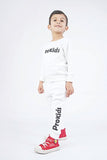 KIDS WHITE JOGGER SET