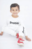 KIDS WHITE JOGGER SET