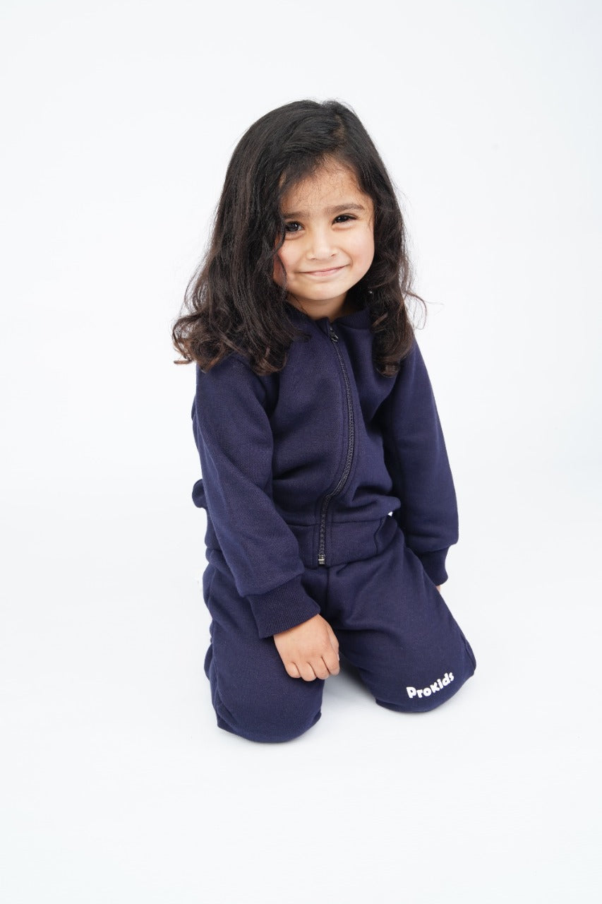 PRO KIDS HOOD SET N.BLUE ZIP STYLE