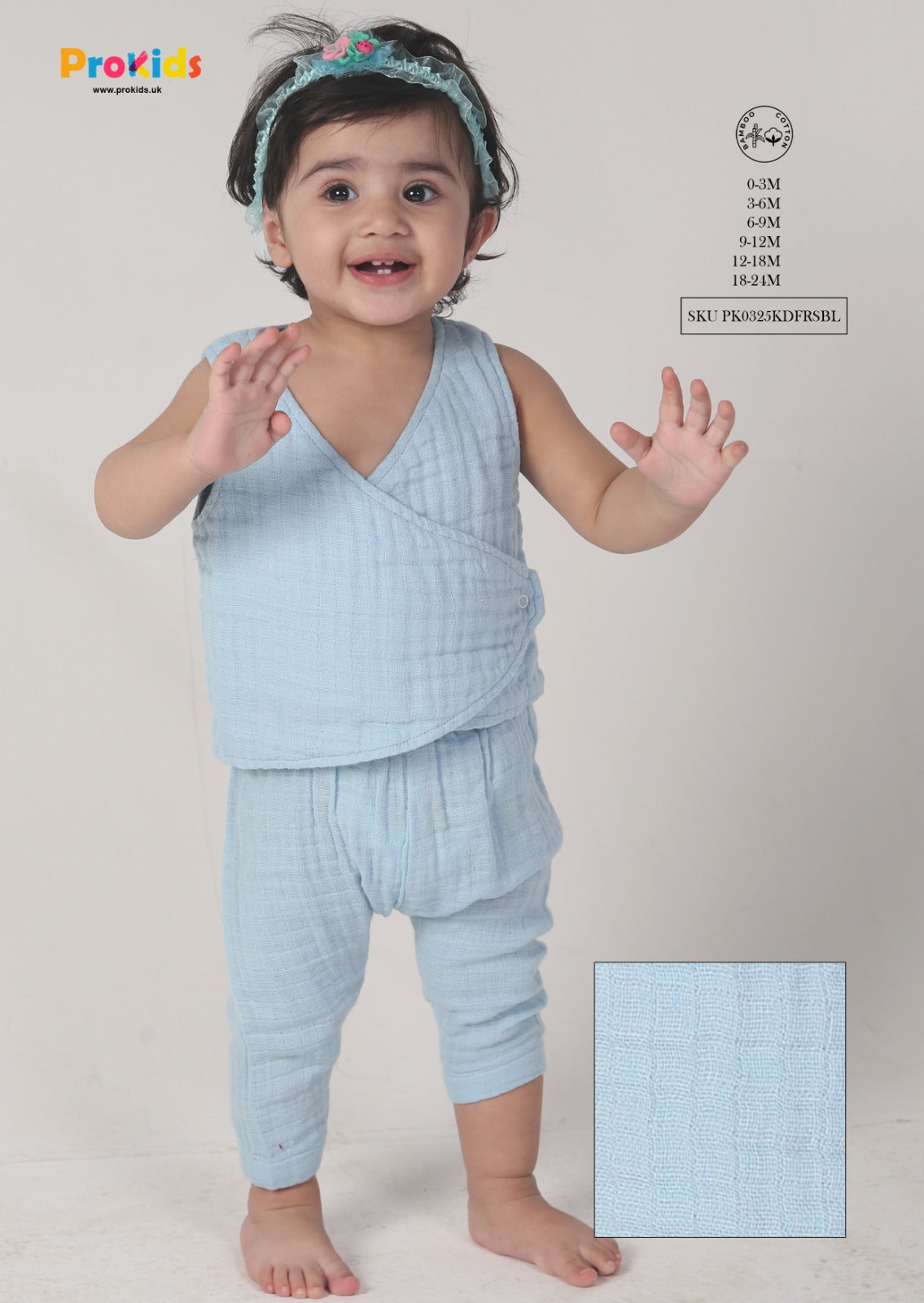 BABY GIRL MUSLIN TWO PIECE CO-ORD SET