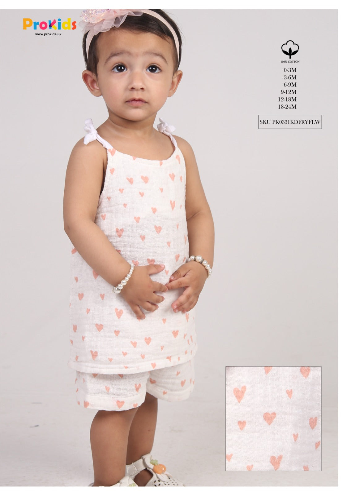 BABY GIRL MUSLIN TWO PIECE CO-ORD SET