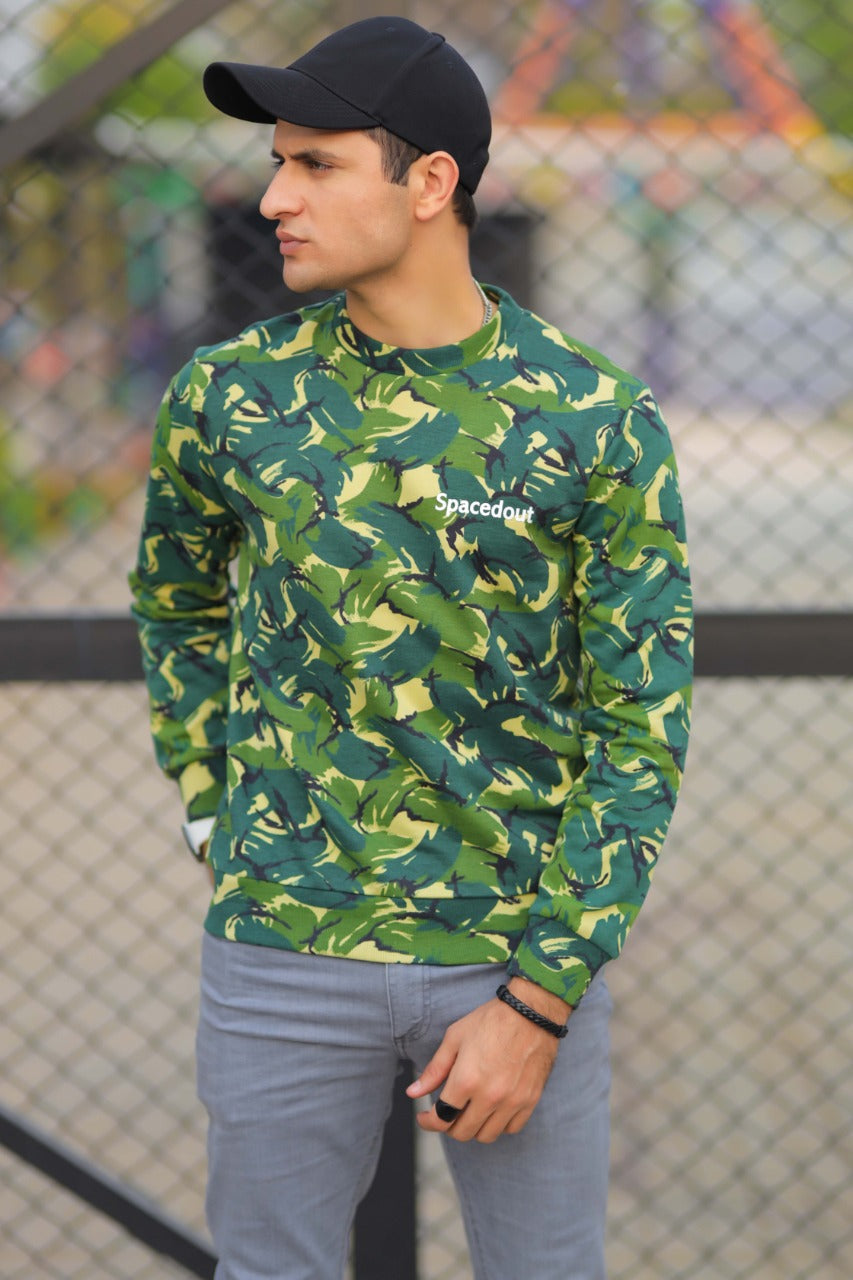 MENS SWEAT CAMO WITH SPACEDOUT LOGO