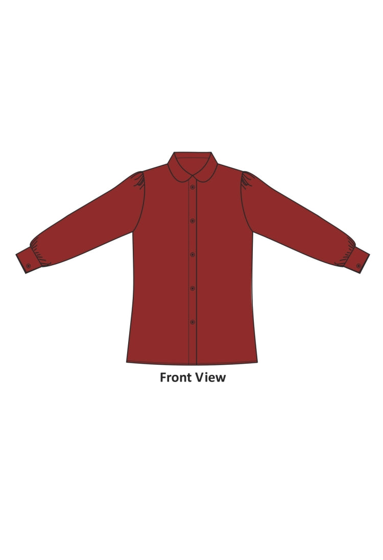 ROOTS BLOUSE MAROON FULL SLEEVE (GIRLS)