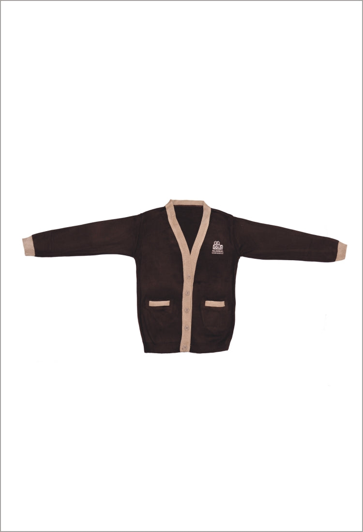 ROOTS CARDIGEN BROWN FULL SLEEVE  (GIRLS)