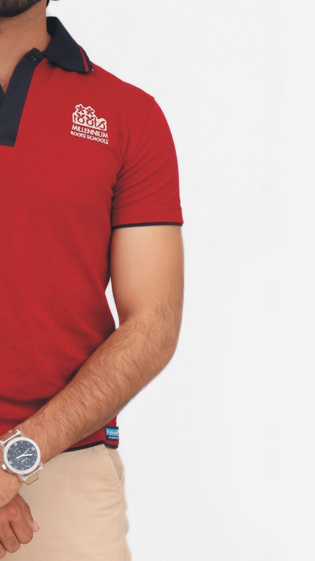 ROOTS POLO SHIRT MAROON HALF SLEEVE (BOYS)
