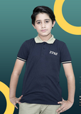 POLO SHIRT NAVY WITH LOGO H/S FOR BOYS