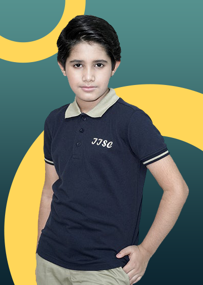 POLO SHIRT NAVY WITH LOGO H/S FOR BOYS