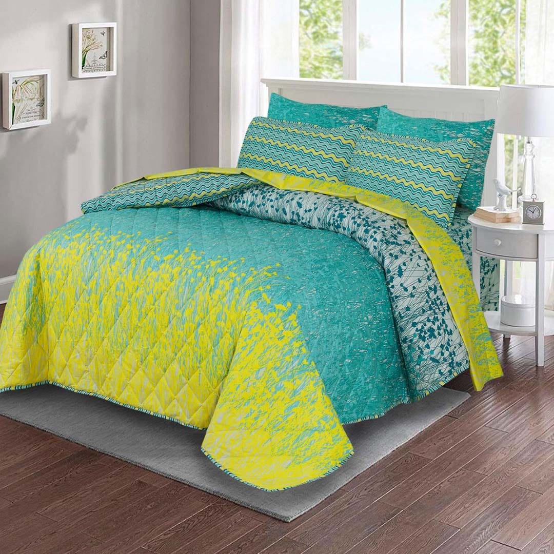 7-Pcs Seafoam Vintage Design Comforter Bedding Set