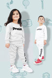 KIDS WHITE JOGGER SET