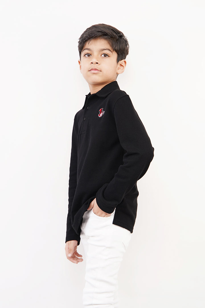 BOY'S BLACK POLO SHIRT