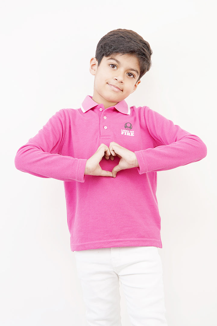 BOY'S PINK POLO SHIRT