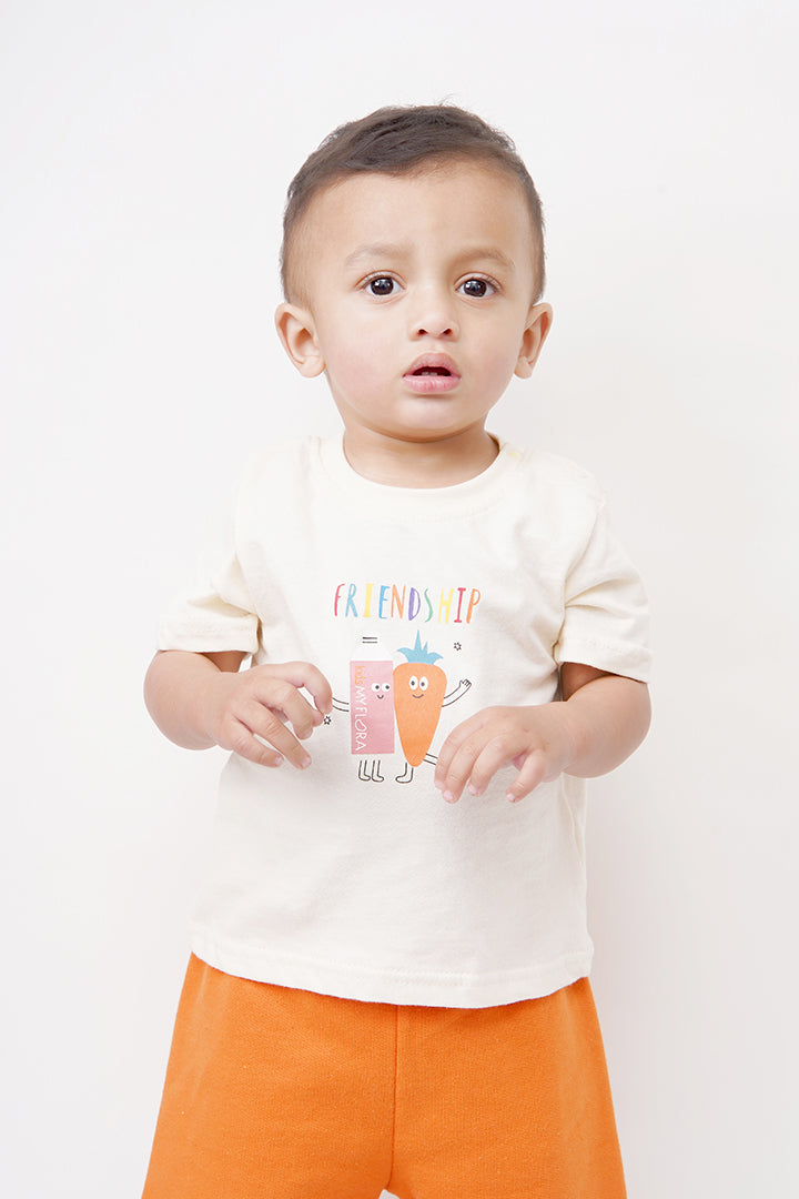 UNISEX BABY SHIRT SHORT SET/ NEWBORN LIME YELLOW & ORANGE COLOR TEE SET