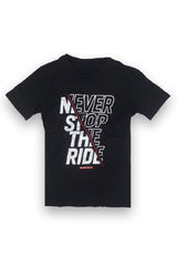 MENS T SHIRT NEVER STOP THE RIDE